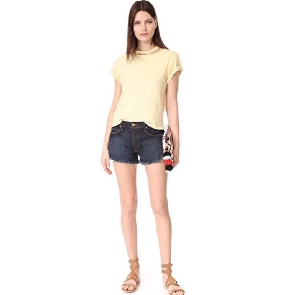 NWT The Great. the Cutoff Short Vintage Poppy Sz 26 Orange